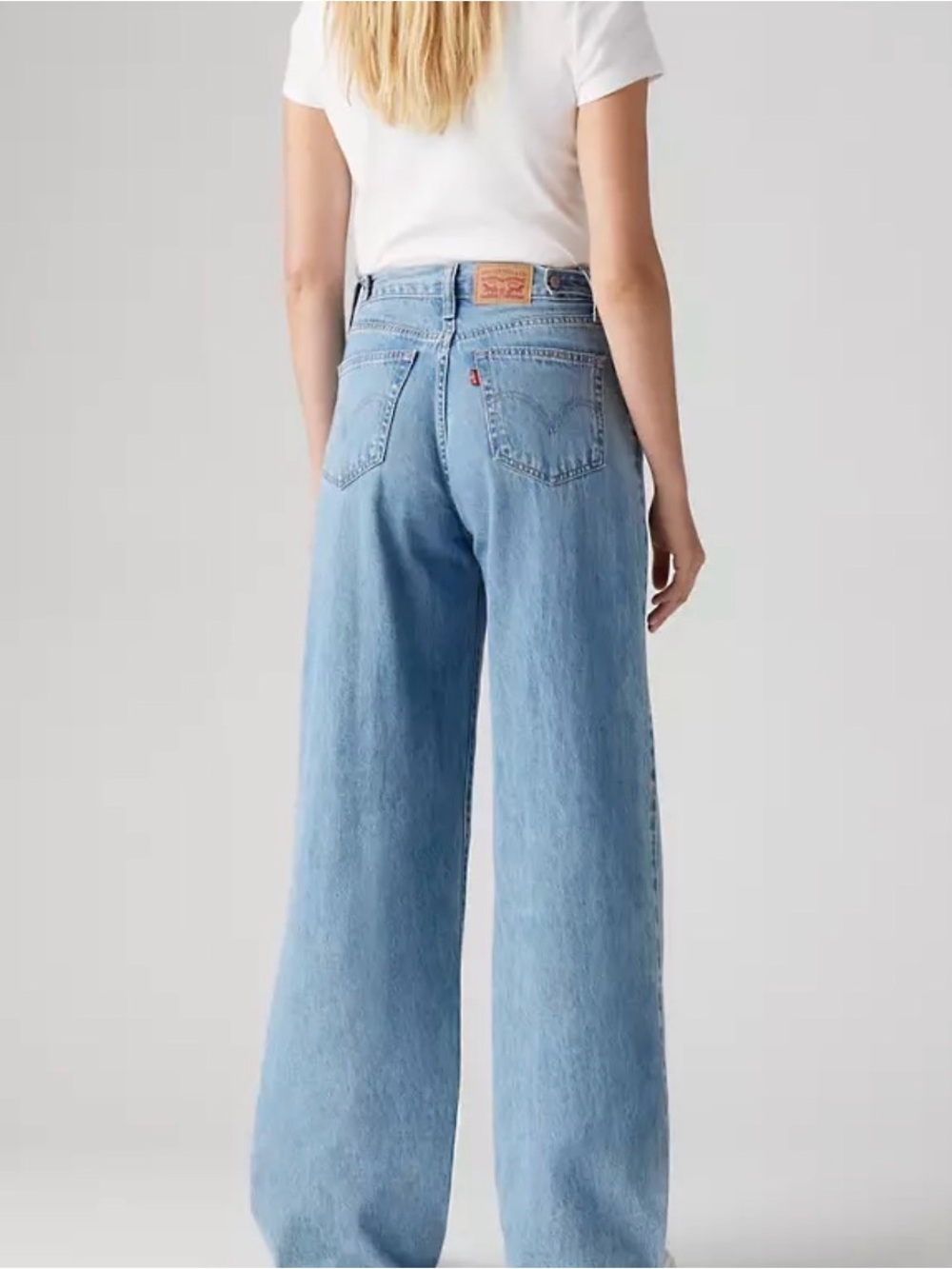 Levi's Cinch Baggy High-Rise Wide Leg Jeans - Light Medium Blue - 26x33 L